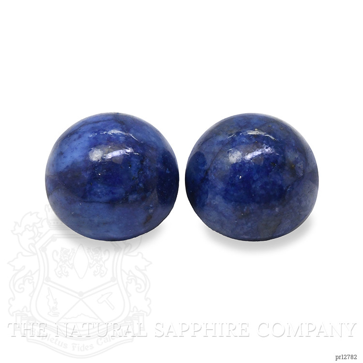 10.99 Ct.Tw. Cabochon Lapis Pair from Afghanistan