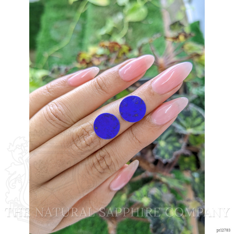 6.06 Ct.Tw. Cabochon Lapis Pair from Afghanistan