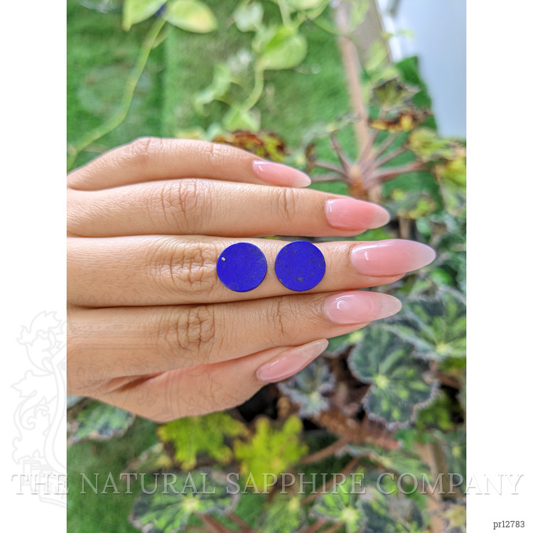 6.06 Ct.Tw. Cabochon Lapis Pair from Afghanistan