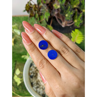 7.01 Ct.Tw.Total Carat Weight Cabochon Lapis Pair from Afghanistan Life Style