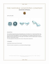 2.17 Ct.Tw.Total Carat Weight Aquamarine Pair from Brazil Appraisal