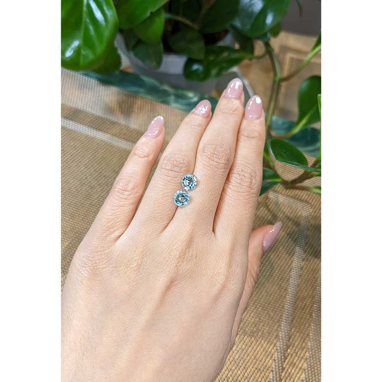 2.17 Ct.Tw. Aquamarine Pair from Brazil