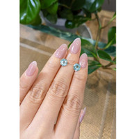 2.17&nbsp;Ct.Tw.Total Carat Weight Aquamarine Pair from Brazil Life Style