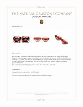 1.15&nbsp;Ct.Tw.Total Carat Weight Malaya Garnet Pair from Tanzania Appraisal