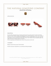 1.15 Ct.Tw.Total Carat Weight Malaya Garnet Pair from Tanzania Appraisal