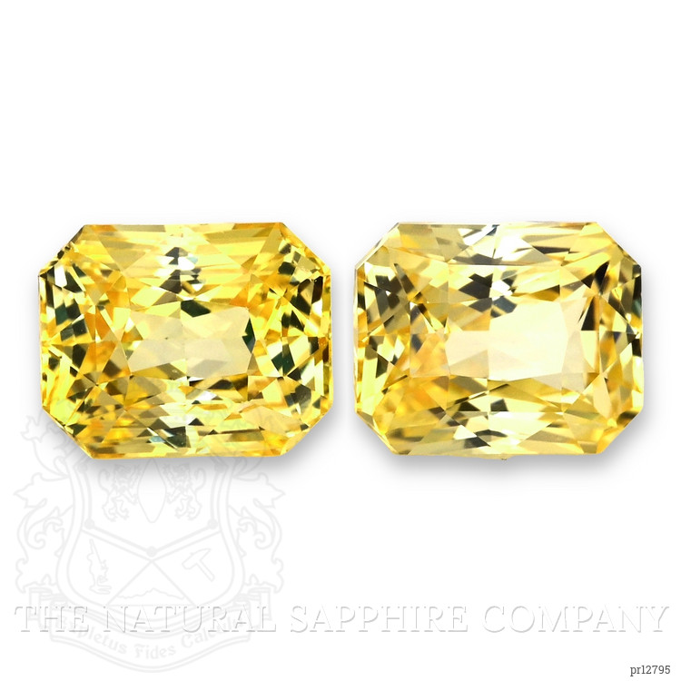 4.13 Ct.Tw. Yellow Sapphire Pair from Ceylon (Sri Lanka)