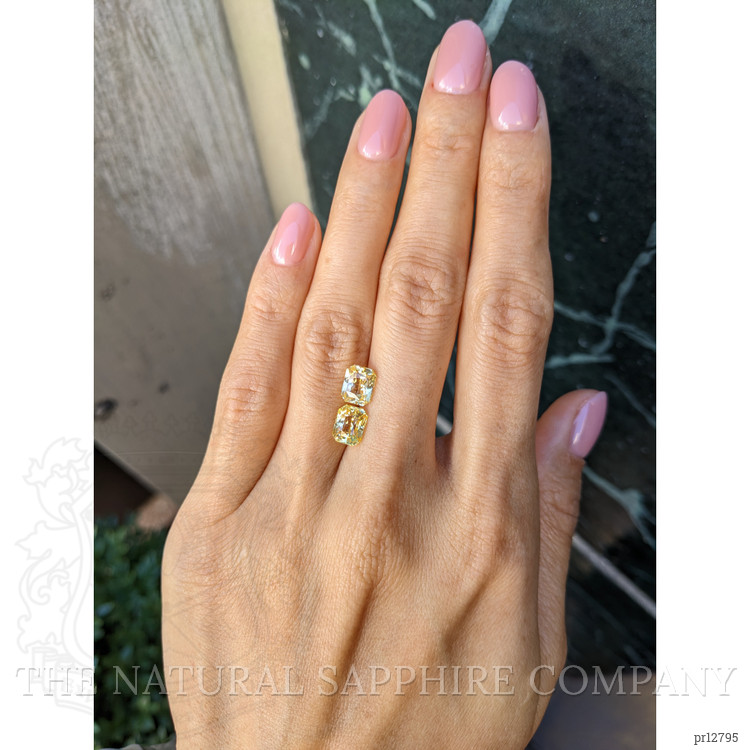 4.13 Ct.Tw. Yellow Sapphire Pair from Ceylon (Sri Lanka)