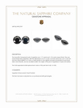 2.35 Ct.Tw.Total Carat Weight Blue Sapphire Pair from Ceylon (Sri Lanka) Appraisal
