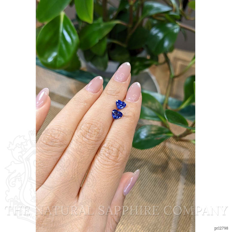 1.78 Ct.Tw. Blue Sapphire Pair from Ceylon (Sri Lanka)