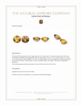 2.08 Ct.Tw.Total Carat Weight Yellowish Brown Sapphire Pair from Montana Appraisal