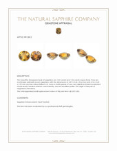 2.08 Ct.Tw.Total Carat Weight Yellowish Brown Sapphire Pair from Montana Appraisal