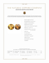2.08&nbsp;Ct.Tw.Total Carat Weight Yellowish Brown Sapphire Pair from Montana Scan Report