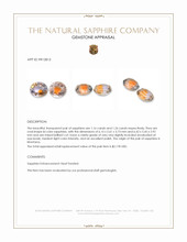 2.42 Ct.Tw.Total Carat Weight Bi Color Sapphire Pair from Montana Appraisal