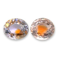 2.42 Ct.Tw.Total Carat Weight Bi Color Sapphire Pair from Montana Video