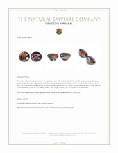 2.12&nbsp;Ct.Tw.Total Carat Weight Bi Color Sapphire Pair from Montana Appraisal