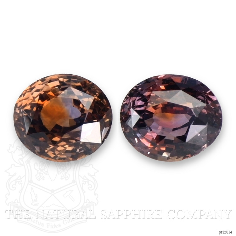 2.12 Ct.Tw. Bi Color Sapphire Pair from Montana