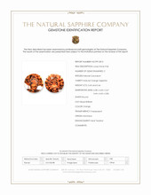 0.89&nbsp;Ct.Tw.Total Carat Weight Orange Sapphire Pair from Montana Scan Report