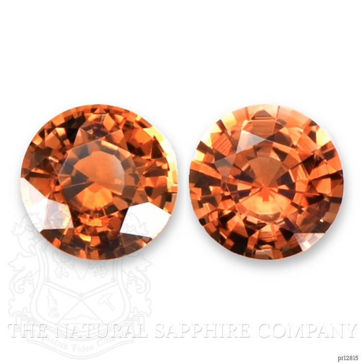 0.89 Ct.Tw. Orange Sapphire Pair from Montana