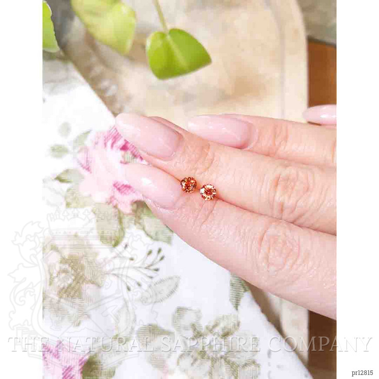 0.89 Ct.Tw. Orange Sapphire Pair from Montana