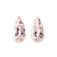 10.88 Ct.Tw.Total Carat Weight Morganite Pair from Brazil Video