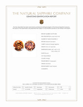 1.05 Ct.Tw.Total Carat Weight Orange Sapphire Pair from Montana Scan Report