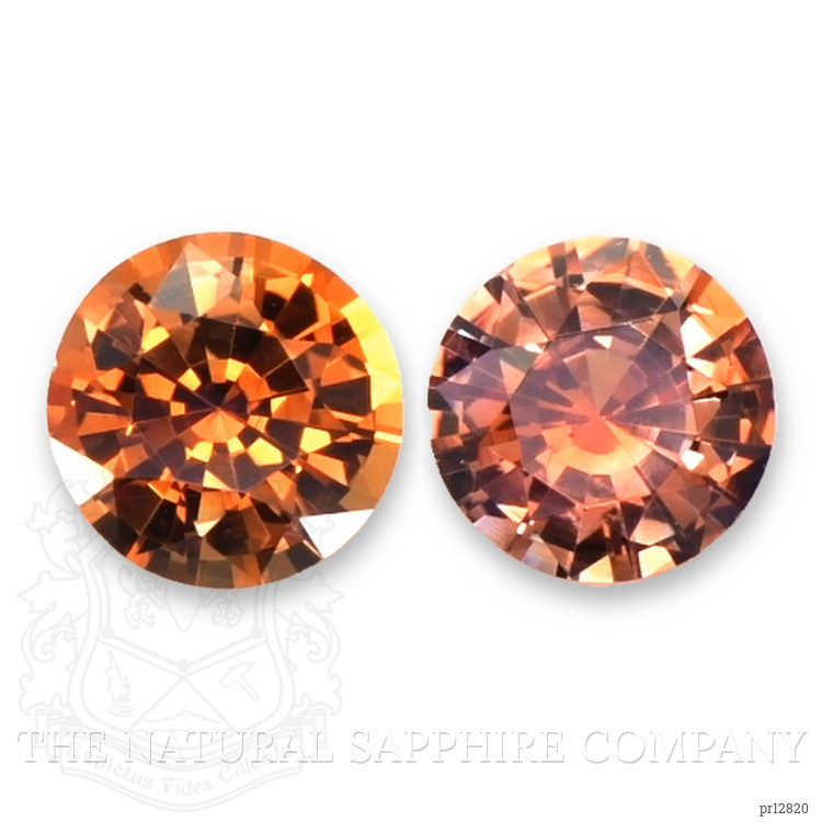1.05 Ct.Tw. Orange Sapphire Pair from Montana