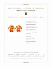 1.21&nbsp;Ct.Tw.Total Carat Weight Orange Sapphire Pair from Montana Scan Report