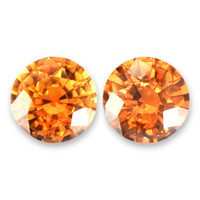 1.21 Ct.Tw.Total Carat Weight Orange Sapphire Pair from Montana Video