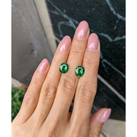 5.20 Ct.Tw.Total Carat Weight Tsavorite Garnet Pair from Madagascar Life Style