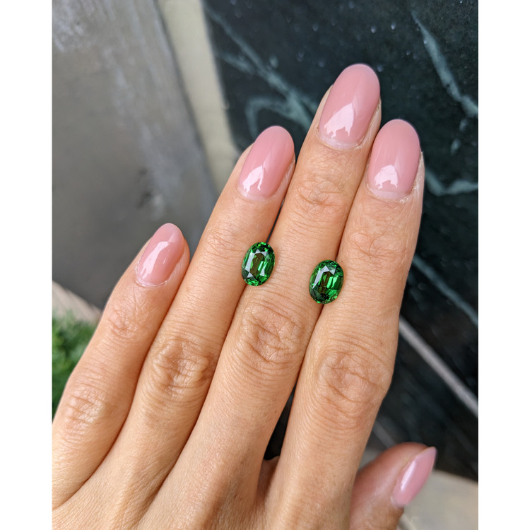 3.93 Ct.Tw. Tsavorite Garnet Pair from Madagascar