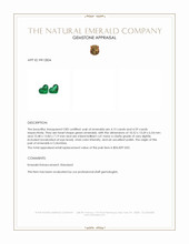 8.74&nbsp;Ct.Tw.Total Carat Weight Emerald Pair from Colombia Appraisal