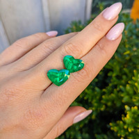 8.74 Ct.Tw.Total Carat Weight Emerald Pair from Colombia Life Style