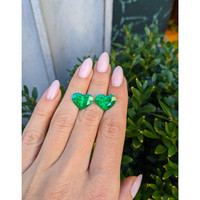 8.74 Ct.Tw.Total Carat Weight Emerald Pair from Colombia Life Style