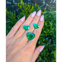8.74 Ct.Tw.Total Carat Weight Emerald Pair from Colombia Life Style