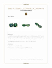 7.16 Ct.Tw.Total Carat Weight Bluish Green Sapphire Pair from Madagascar Appraisal