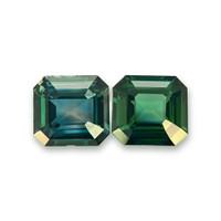 7.16&nbsp;Ct.Tw.Total Carat Weight Bluish Green Sapphire Pair from Madagascar Video