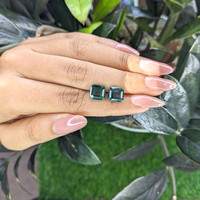 7.16&nbsp;Ct.Tw.Total Carat Weight Bluish Green Sapphire Pair from Madagascar Life Style