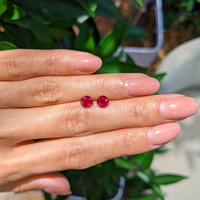 2.03 Ct.Tw.Total Carat Weight Ruby Pair from Mozambique Life Style