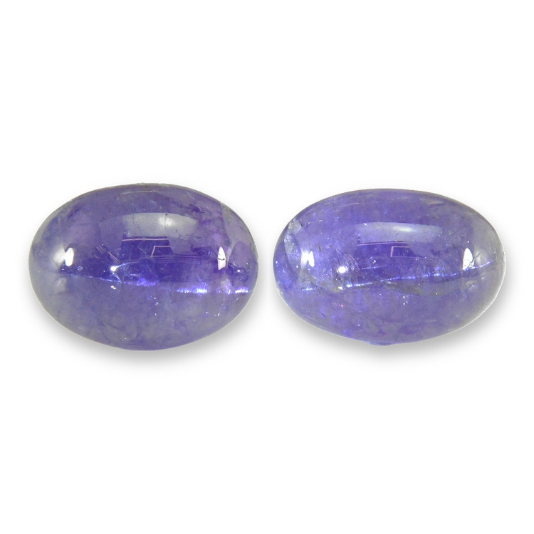 59.67 Ct.Tw. Cabochon Tanzanite Pair from Tanzania