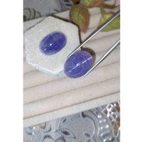 59.67 Ct.Tw.Total Carat Weight Cabochon Tanzanite Pair from Tanzania Life Style