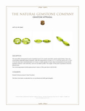 1.58 Ct.Tw.Total Carat Weight Yellowish Green Peridot Pair from Burma (Myanmar) Appraisal