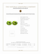 5.51 Ct.Tw.Total Carat Weight Yellowish Green Peridot Pair from Burma (Myanmar) Scan Report