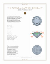 5.13 Ct.Tw.Total Carat Weight Blue Sapphire Pair from Ceylon (Sri Lanka) 3 D Scan Report