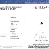 6.09&nbsp;Ct.Tw.Total Carat Weight Blue Sapphire Pair from Ceylon (Sri Lanka) Scan Report