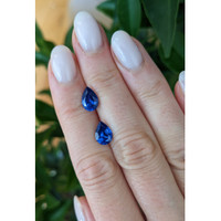 3.18&nbsp;Ct.Tw.Total Carat Weight Blue Sapphire Pair from Ceylon (Sri Lanka) Life Style