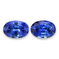 3.70&nbsp;Ct.Tw.Total Carat Weight Blue Sapphire Pair from Ceylon (Sri Lanka) Video