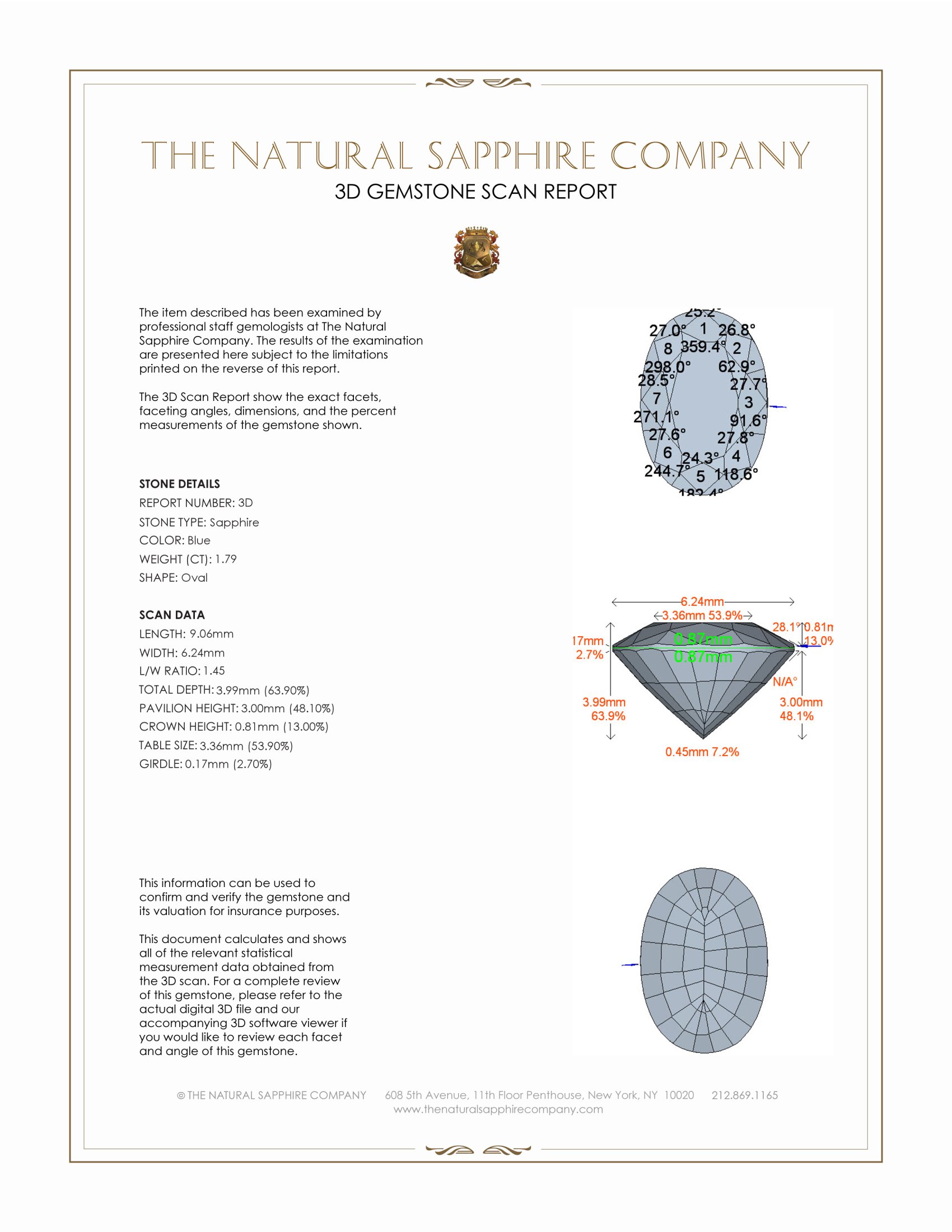 3.70 Ct.Tw. Blue Sapphire Pair from Ceylon (Sri Lanka)