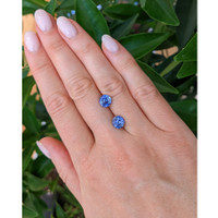 3.24&nbsp;Ct.Tw.Total Carat Weight Blue Sapphire Pair from Ceylon (Sri Lanka) Life Style