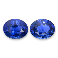 4.11&nbsp;Ct.Tw.Total Carat Weight Blue Sapphire Pair from Ceylon (Sri Lanka) Video