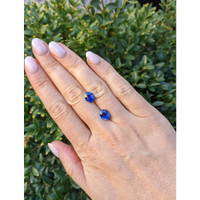 4.11&nbsp;Ct.Tw.Total Carat Weight Blue Sapphire Pair from Ceylon (Sri Lanka) Life Style